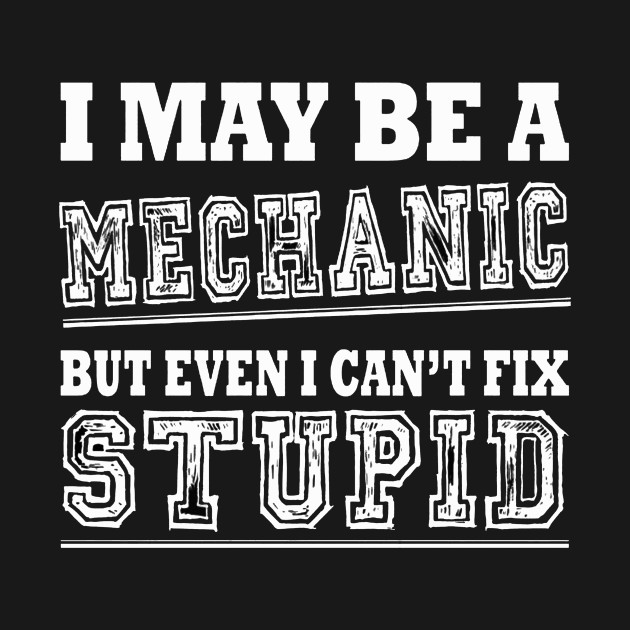 I Might Be A Mechanic But I Can't Fix Stupid Stupid Mechanic T