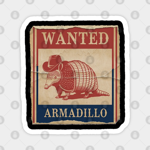 Armadillo Lovers, Cute Armadillos with Their Natural Armor and Desert Habitat Magnet by Pixel Threads 