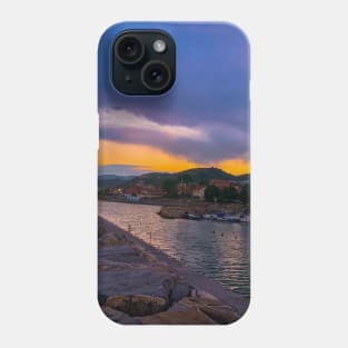 Summer Sunset Purple Sky Rocks Seaside Phone Case