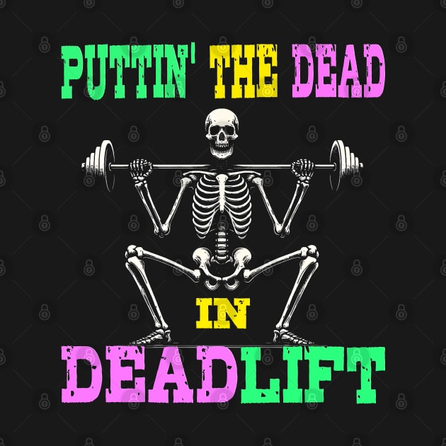 Funny Skeleton Lifting Weights by MetalByte