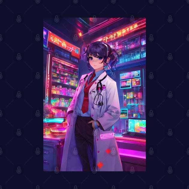 Anime neon doctor by Spaceboyishere