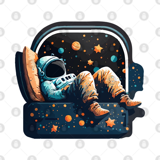 Astronaut in a bed of galaxies Stars by Scrapitsideways