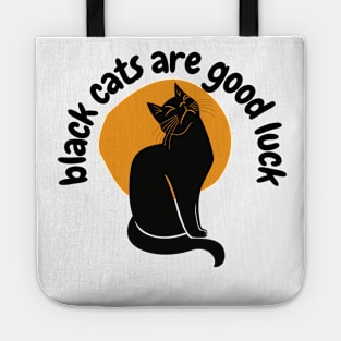 black cats are good luck Tote