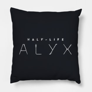 Half-Life Alyx Logo White [Texturized!] Pillow