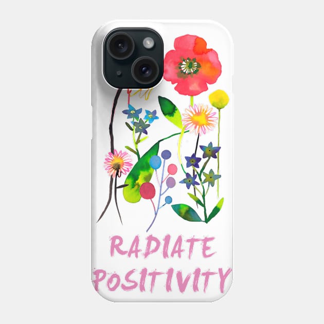 Happy Spring Flowers - positivity Phone Case by ninoladesign