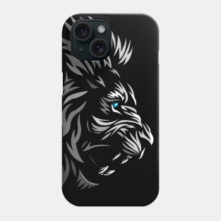 Tribal profile lion Phone Case