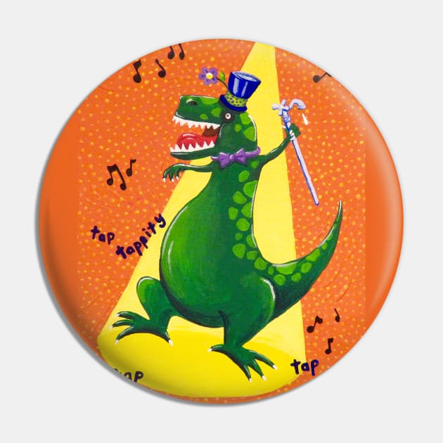 Dancing Dinosaur Pin by SoozieWray