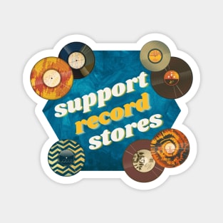 Support record stores, vintage vinyl Magnet