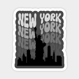 Retro New York Statue of Liberty Magnet