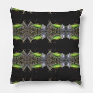 Grey Green and Black attack Pillow