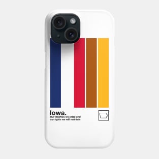 Iowa State Flag  // Original Minimalist Artwork Poster Design Phone Case