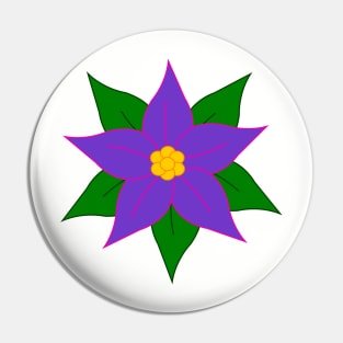 Purple Poinsettia Pin