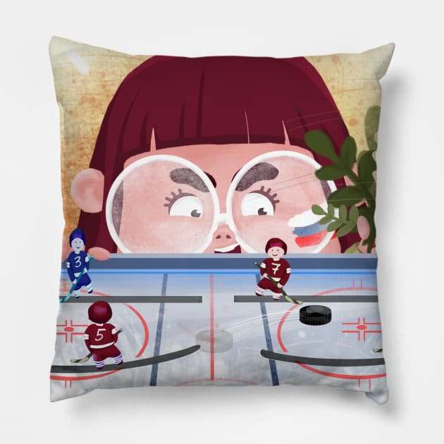 cheerleader Pillow by Burdina Natalisa