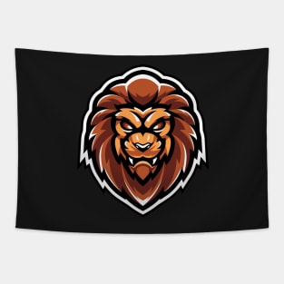 Lion head character mascot Tapestry