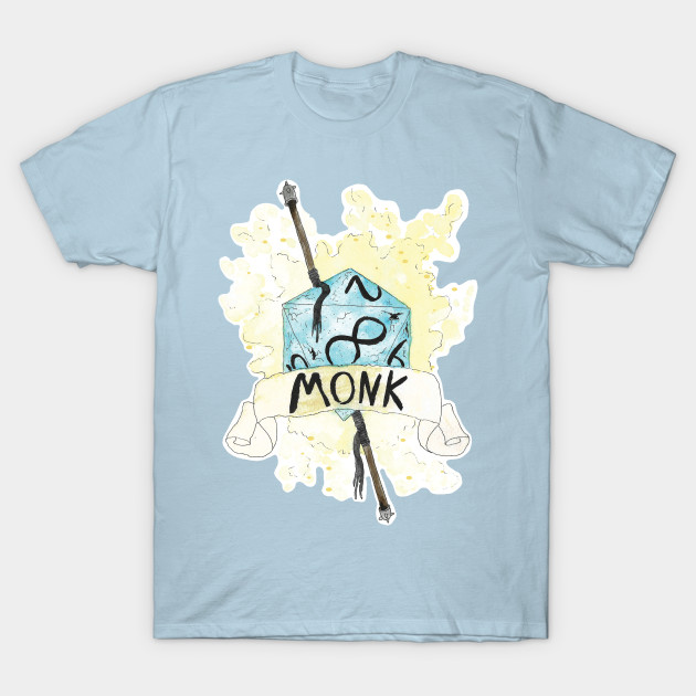 Monk D D Class T Shirt Dungeons And Dragons T Shirt Teepublic