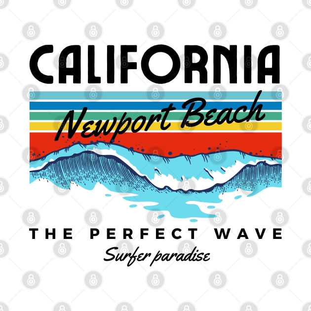 Retro Newport Beach California by bougieFire