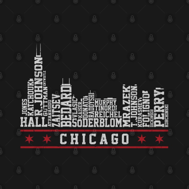 Chicago Hockey Roster Skyline 23 by ClarityMacaws