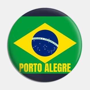 Porto Alegre City in Brazilian Flag Pin