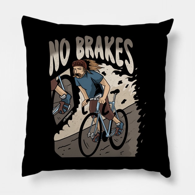 fixed gear no brake Pillow by lasthopeparty