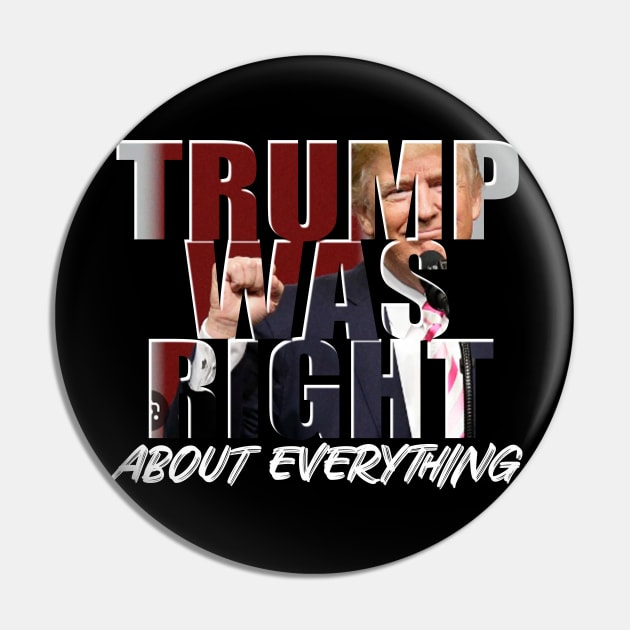 Trump Was Right Pin by GreenGuyTeesStore