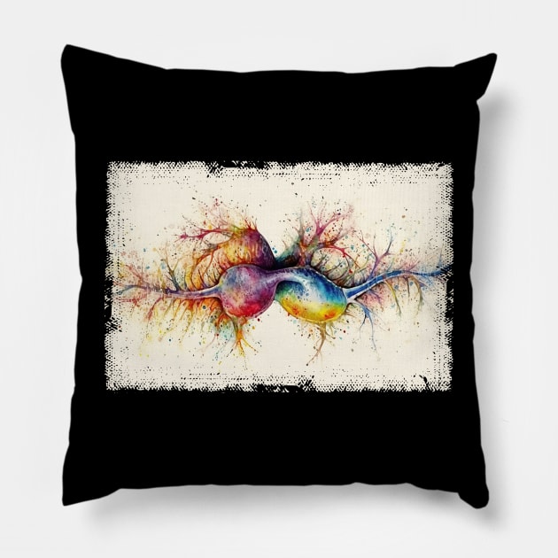 Abstract Human nerve cell Pillow by erzebeth