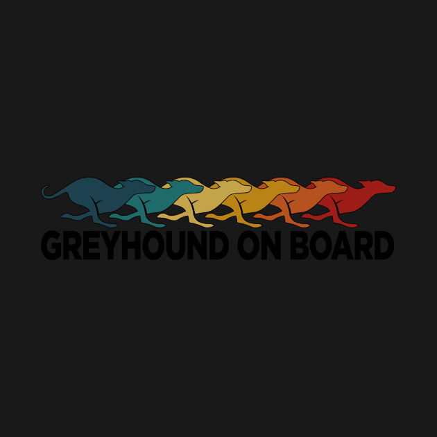 Greyhound on Board | Greyhound Car Sticker | Dog Sticker by NinosDelViento