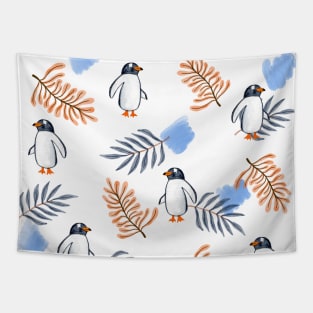 Penguins in Foliage Tapestry