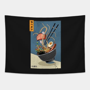 The Great Ramen off Kanagawa Tapestry