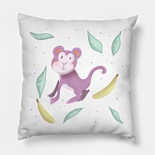Banana monkey boy Pillow