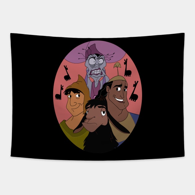 New Groove Crew (Alt) Tapestry by chickenmonkey707