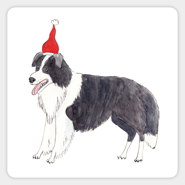 Border Collie Christmas - Border Collie - Sticker | TeePublic