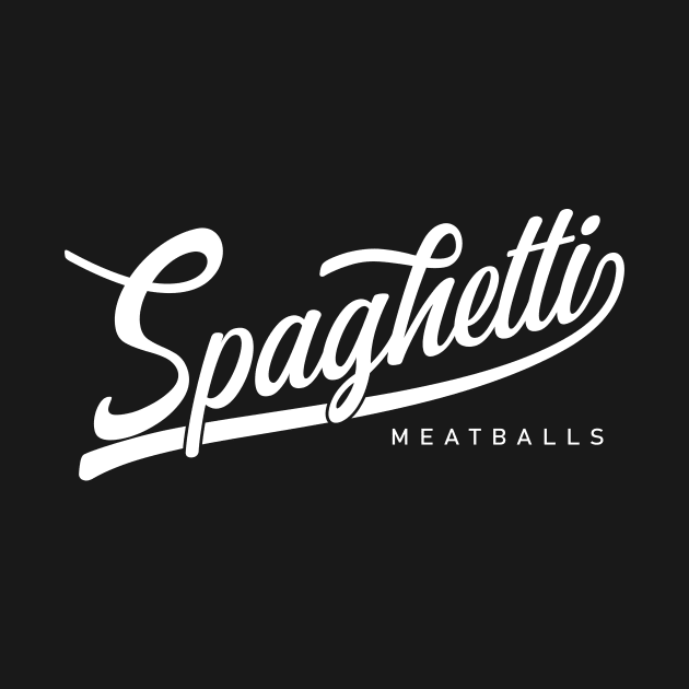 Funny Spaghetti and meatballs, pasta, italian food baseball by emmjott