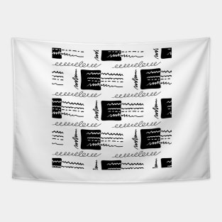 Black and white squares and lines. Seamless pattern Tapestry