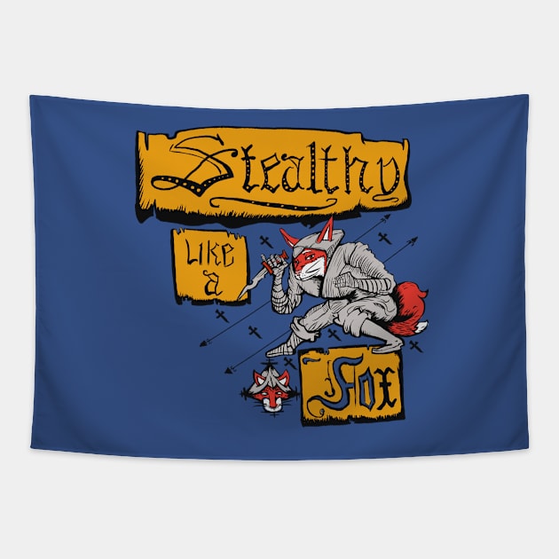 Stealthy like a fox Tapestry by Art (Bob) Monkey