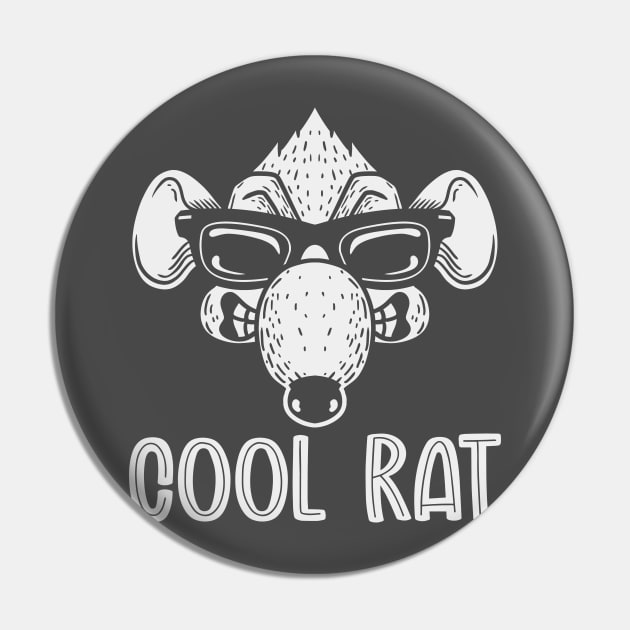 Cool Rat (Mono) Pin by nickbeta