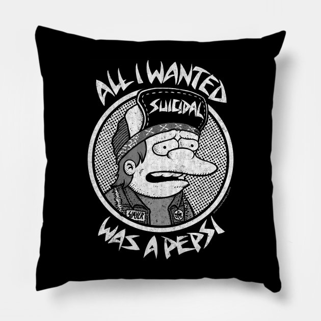 All i wanted was a pep$i, Suicidal Tendencies, Parody Pillow by PeligroGraphics