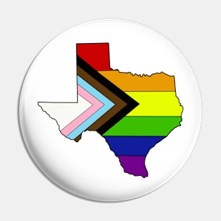 Progress pride flag - Texas Pin