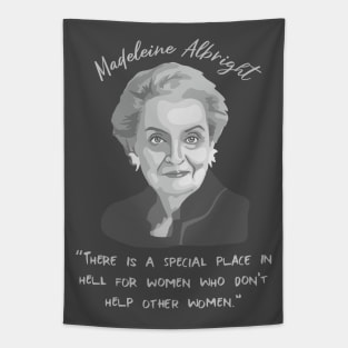 Madeleine Albright Portrait and Quote Tapestry