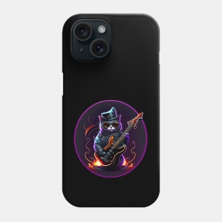 Neon Musician Cat Phone Case