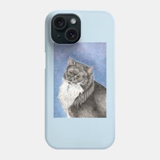 Grey and White Cat Phone Case