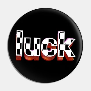 Luck text art design. Pin