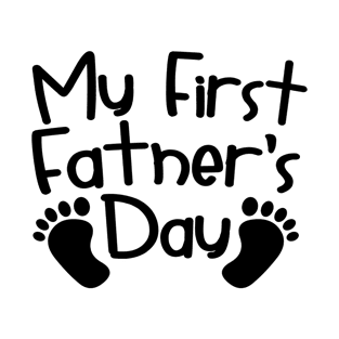 My First Father's Day, Baby Footprints, Funny Father's Day Present, Gift For First Time Dad T-Shirt