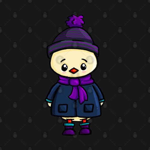 Winter-loving Ducky in his Scarf and Hat by Fun4theBrain