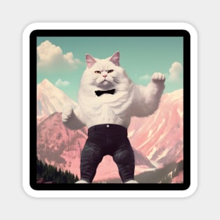 Muscle Meow: The Adorably Buff Felines- Glacier Magnet