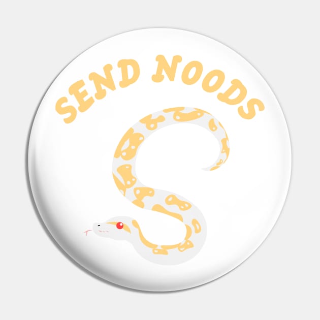 "Send Noods" Snake ~ Albino Pin by spookpuke