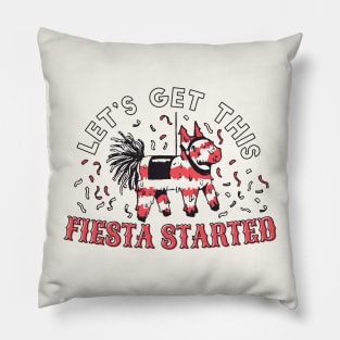 Let's Get This Fiesta Started // Funny Vintage Pinata Pillow