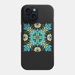 Radial Floral in Sky and Peach Phone Case