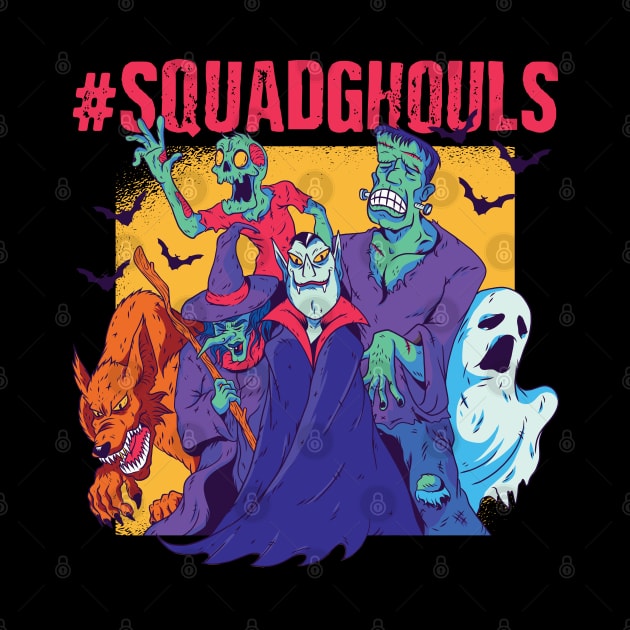 #SquadGhouls Funny Halloween Monsters by M n' Emz Studio