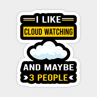 3 People Cloud Watching Magnet