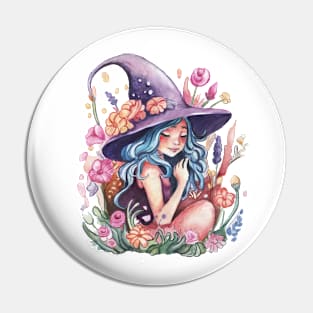 Cute Halloween Witch Pin